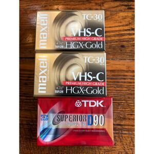 Lot of 3 Blank Unopened Cassette Tapes- HGX and TDK